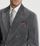 Brunello Cucinelli silk medallion pocket square, imported from the UK