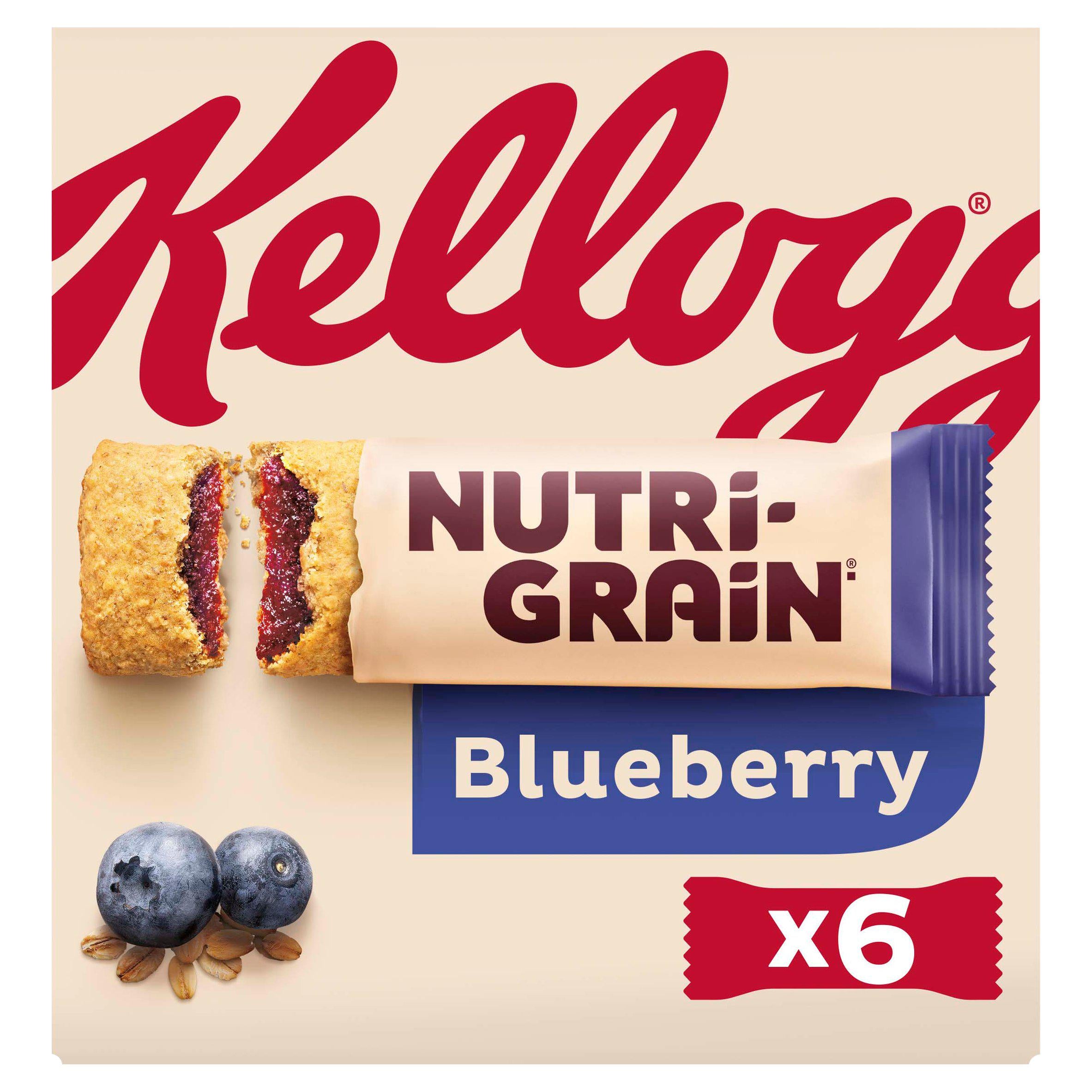 Kellogg's Nutri Grain Blueberry Snack Bars 6x37g GOODS Sainsburys   