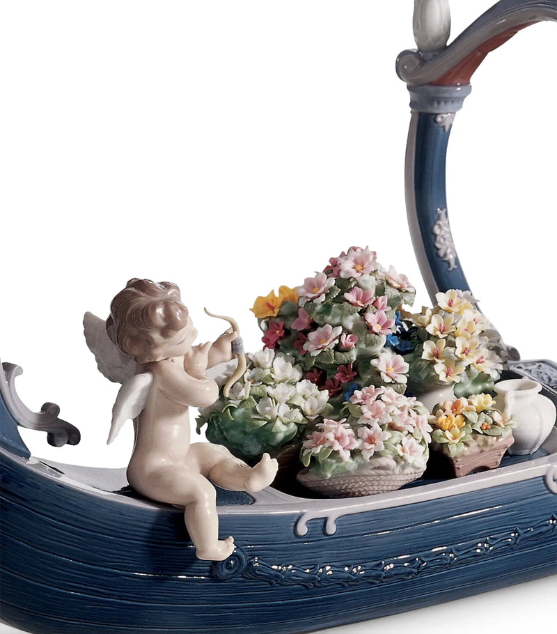 Lladró porcelain Gondola of Love ornament, UK version