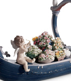 Lladró porcelain Gondola of Love ornament, UK version