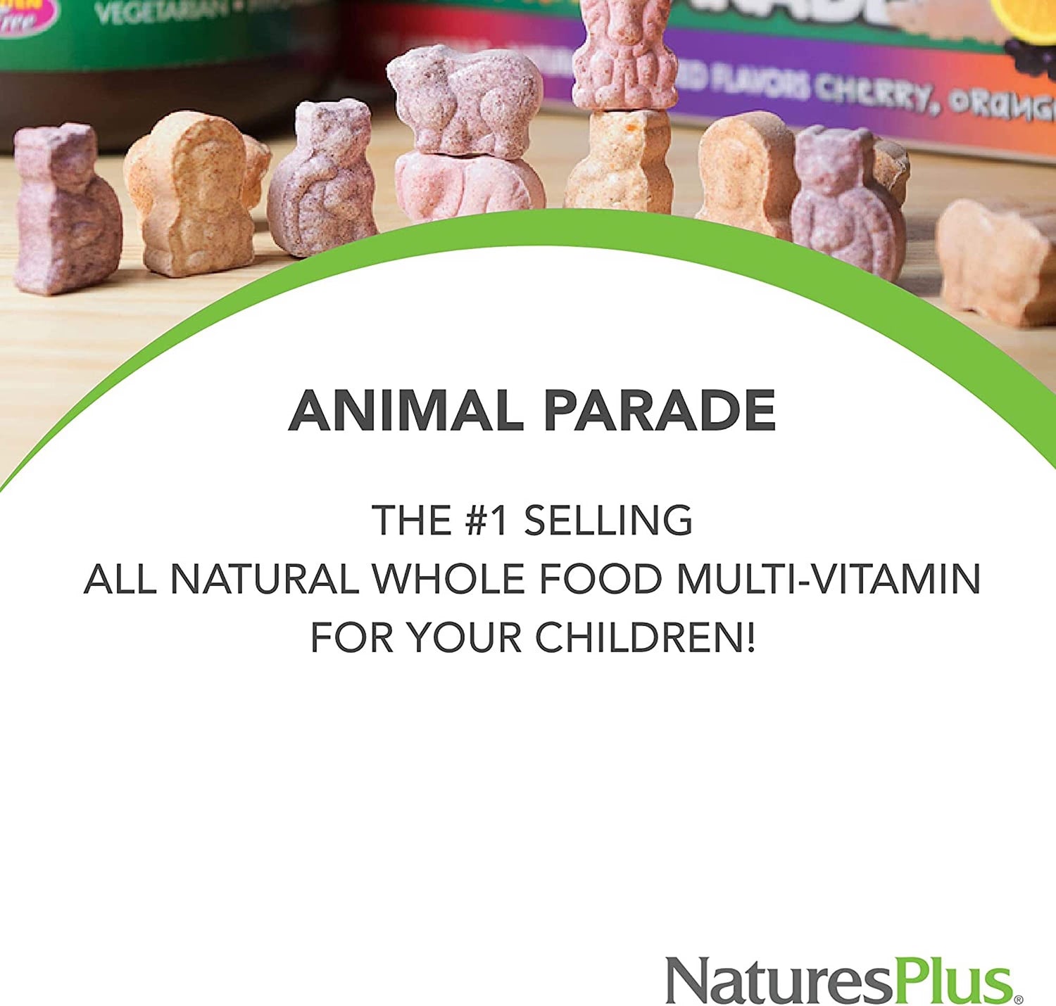 NaturesPlus Animal Parade Tummy Zyme chewable supplement for children - British product
