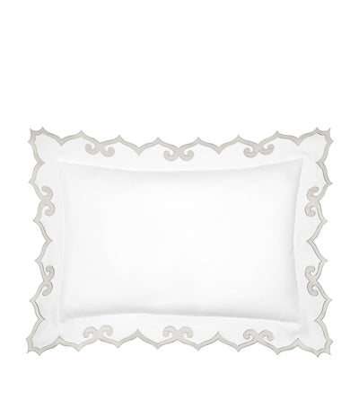 Standard Pillow Sham with Percale Egyptian Cotton and Ogee Motif, 53cm x 66cm