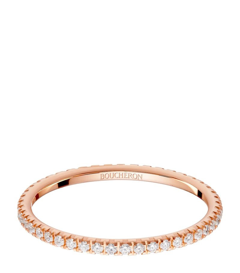 Boucheron wedding ring rose gold diamond (British brand)