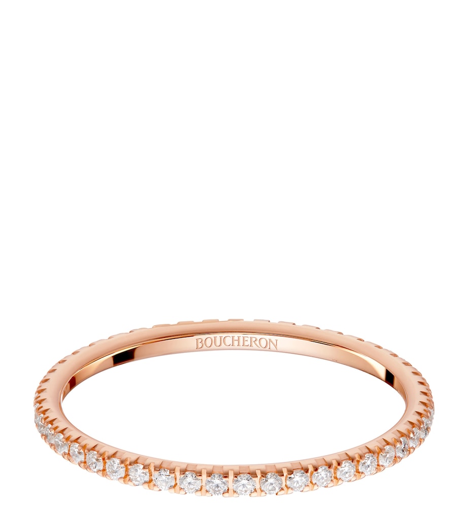 Boucheron wedding ring rose gold diamond (British brand)