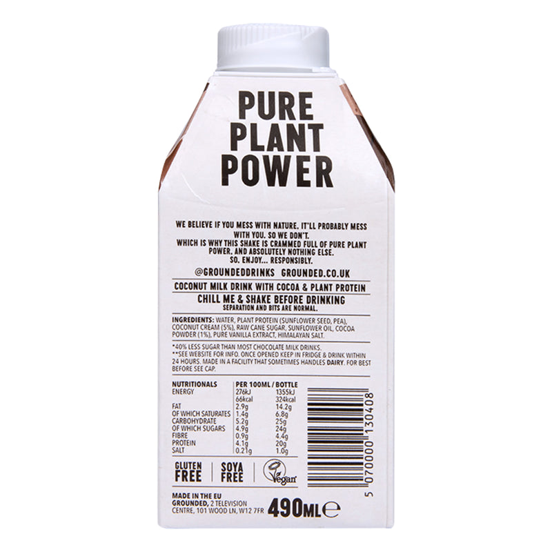 Grounded Protein Chocolate Shake 490ml, UK version