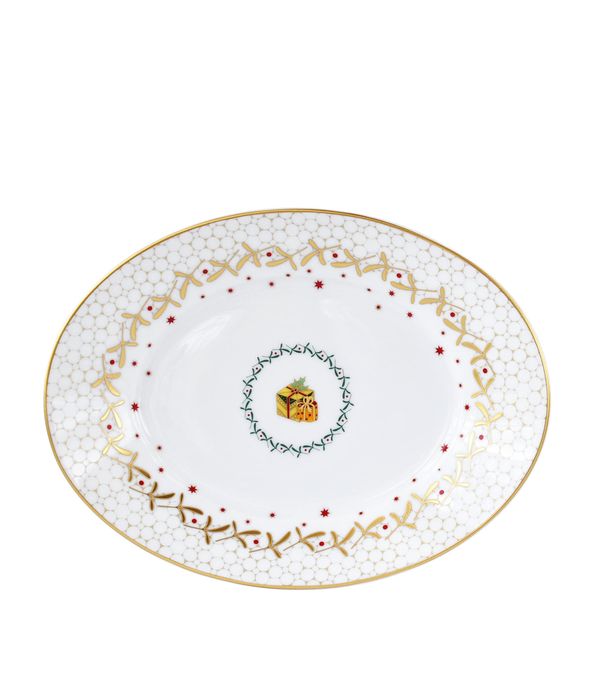 Bernardaud Noël Ravier porcelain serving dish 23cm x 12cm - British product
