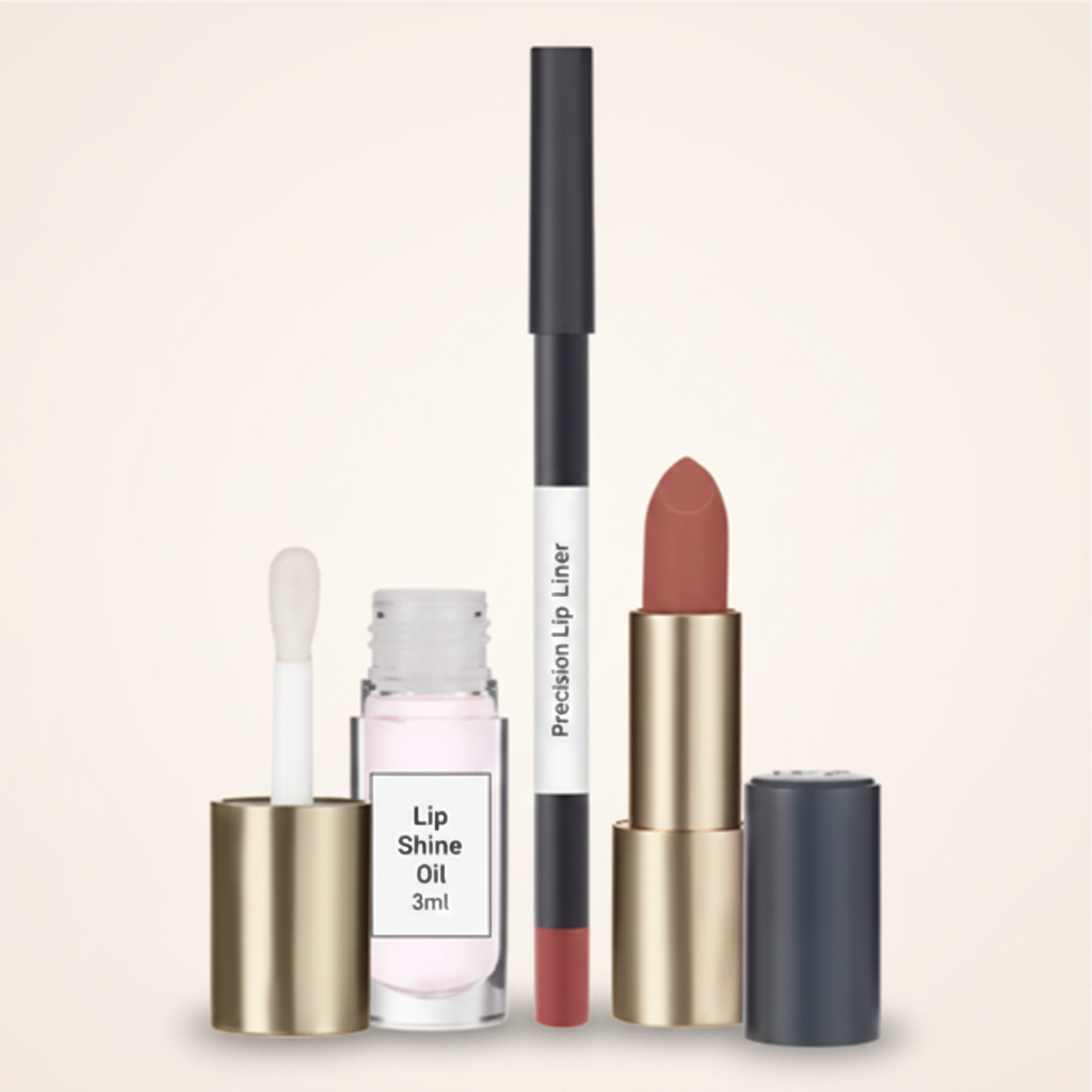 No7 Pro Artist Rose Couture Lip Kit 3 deler, importert fra Storbritannia