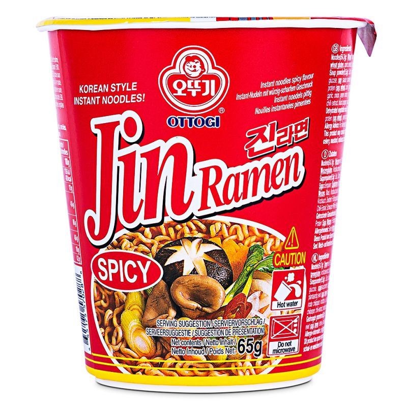 Ottogi Jin Ramen Cup spicy instant ramen - British product