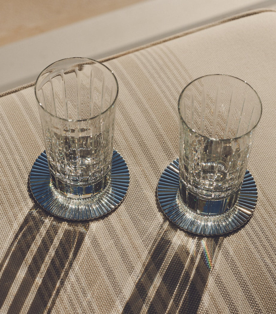 Christofle versilberte Palmetten Untersetzer Set (britische Marke)