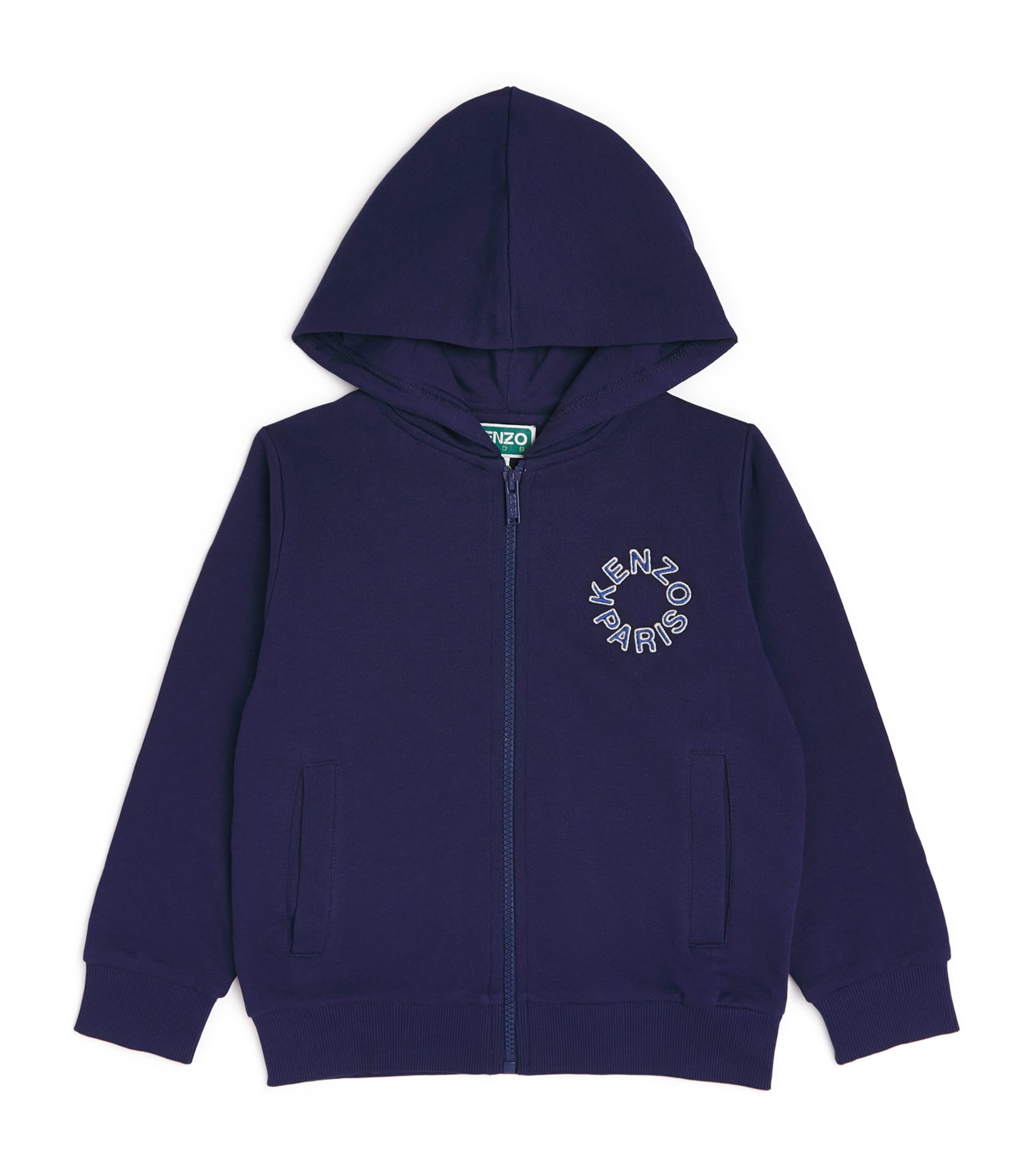 Kenzo kids cotton logo zip hoodie 5-14 years, UK version