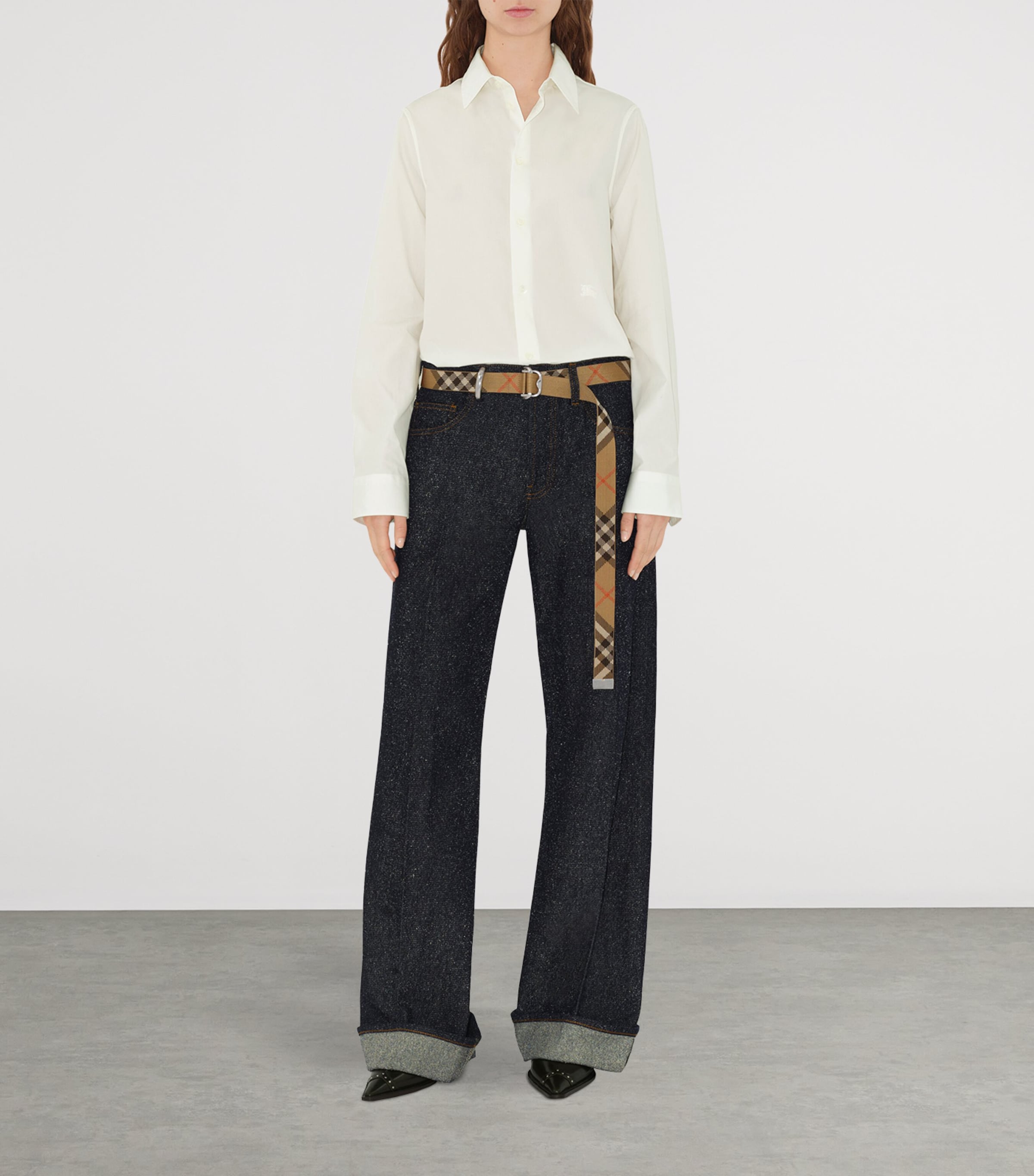 Burberry woven check belt 3cm, UK version