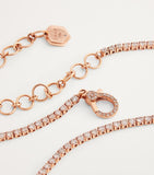 SHAY rose gold diamond tennis choker necklace (British brand)