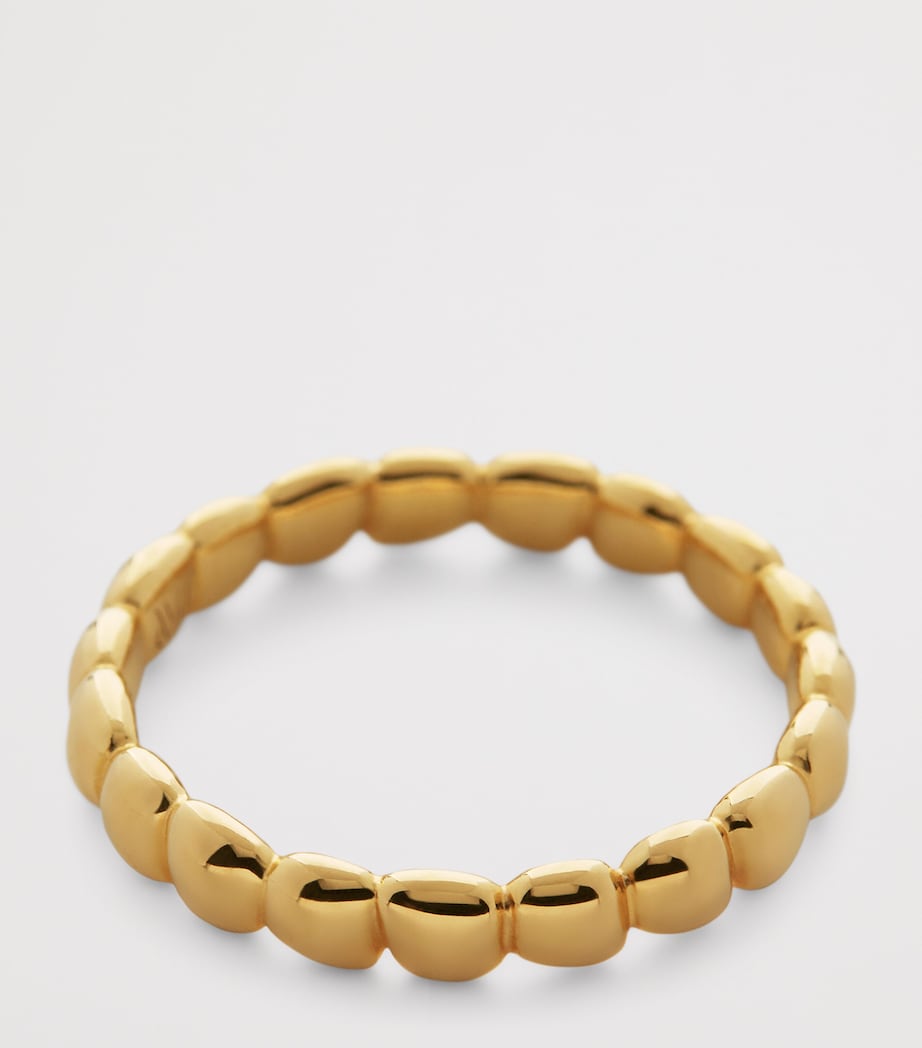 Monica Vinader gold vermeil Nura teardrop ring, imported from the UK