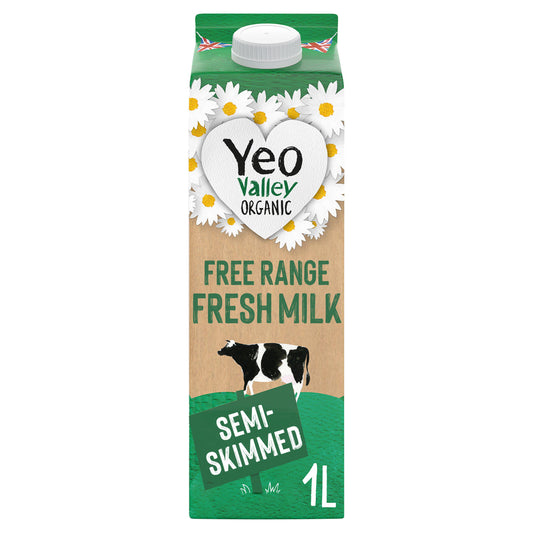 Yeo Valley Organic Free Range Semi Skimmed Milk 1L GOODS Sainsburys   