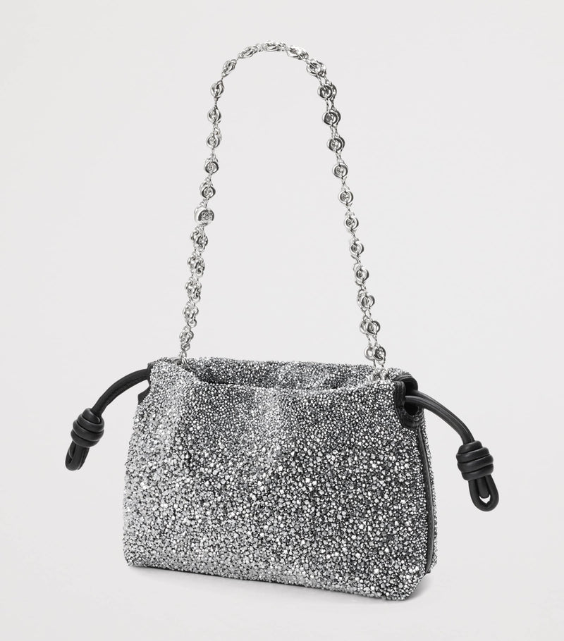 LOEWE Mini Beaded Flamenco clutch purse, imported from the UK
