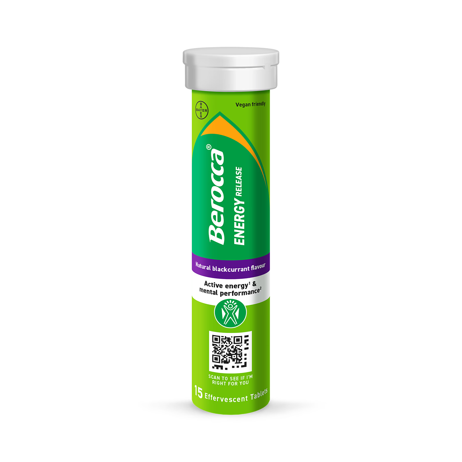 Berocca energy effervescent tablets blackcurrant 15 - British product