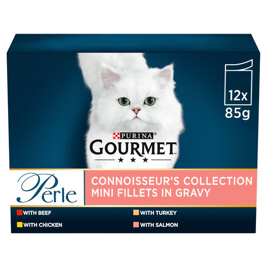 Gourmet Perle Connoisseurs Cat Food Mixed 12x85g Cat Food & Accessories Sainsburys   