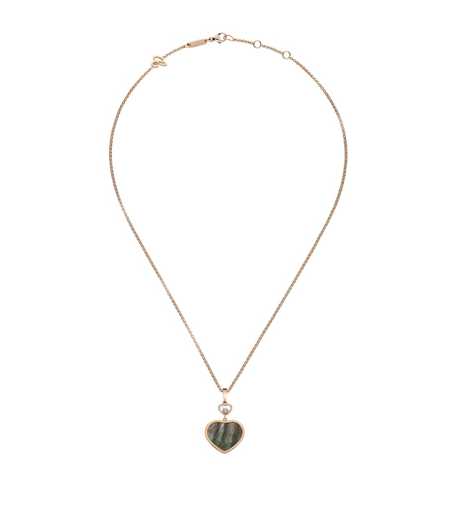 Chopard Happy Hearts pendant rose gold diamond - imported from the UK