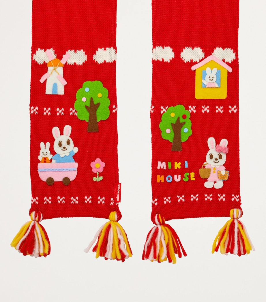 Miki House wool-blend Usako scarf - British product