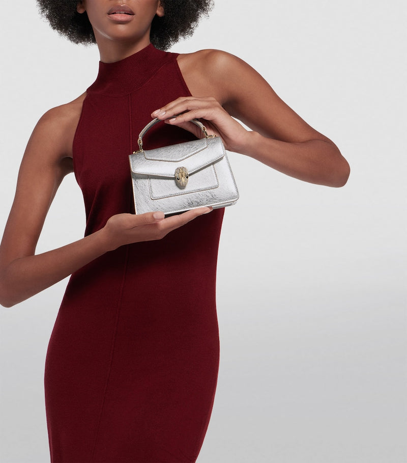 Bvlgari Serpenti Forever mini top-handle bag metallic, imported from the UK