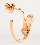 MARLI New York small rose gold diamond hoop earrings (British brand)