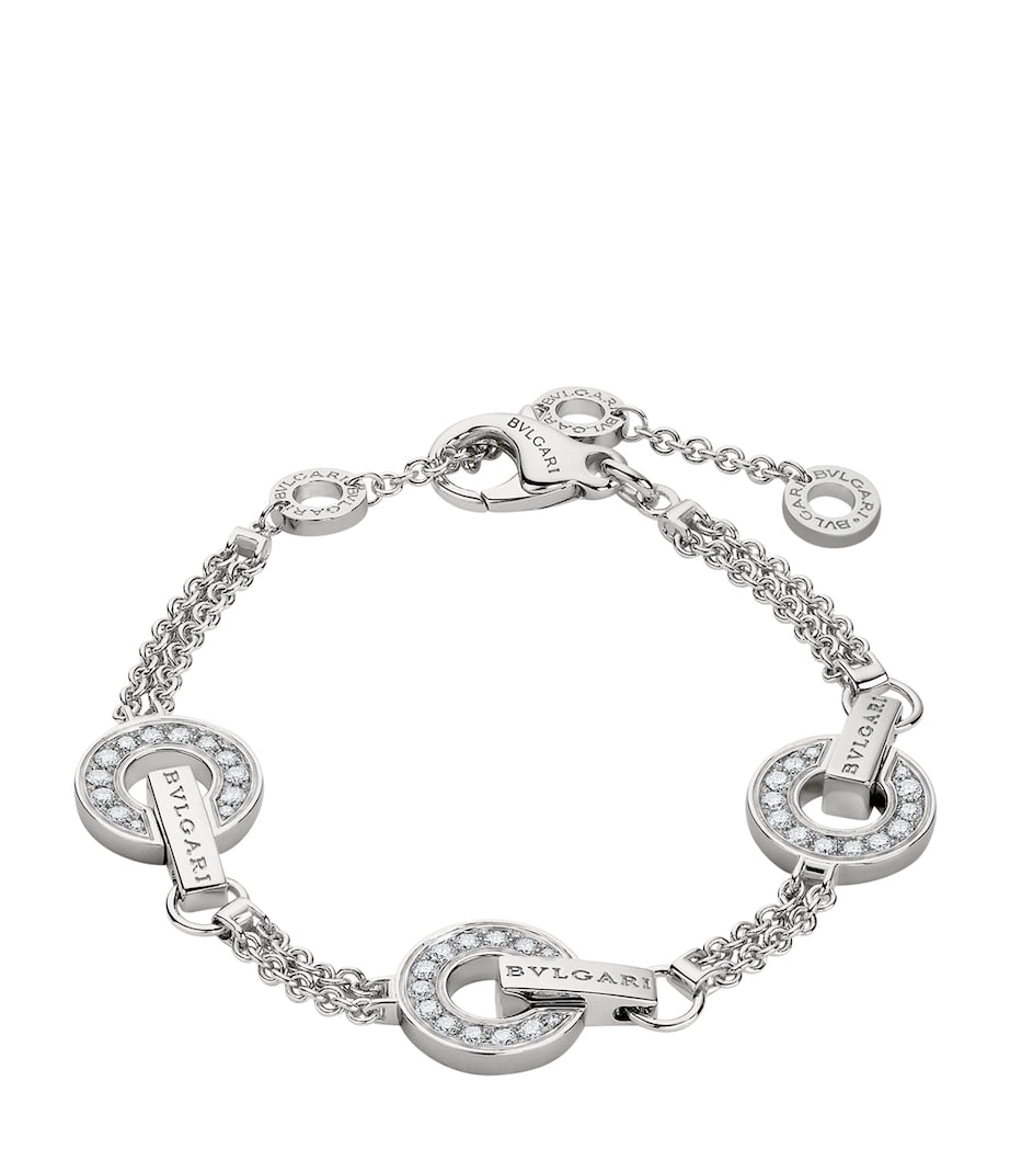 Bvlgari 18kt white gold diamond bracelet - (British brand)