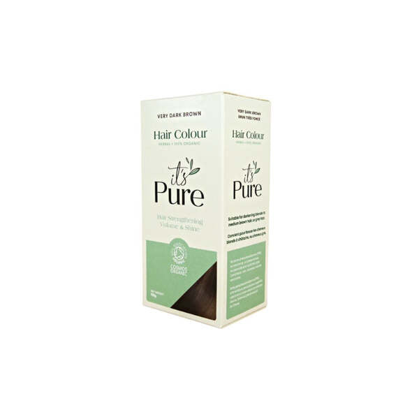 It's Pure Golden Blonde 100% Organic Natural Hair Dye 110g GOODS Superdrug Very Dark Brown  