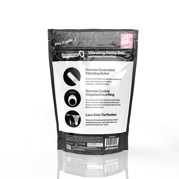 Screaming O 4T panty vibe in black colour, UK version