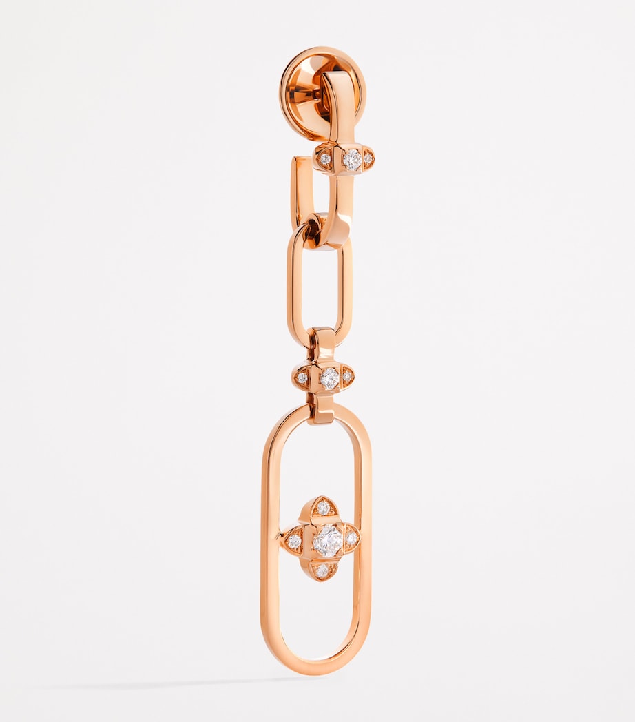 MARLI New York rose gold drop earrings with diamonds, imported from the UK