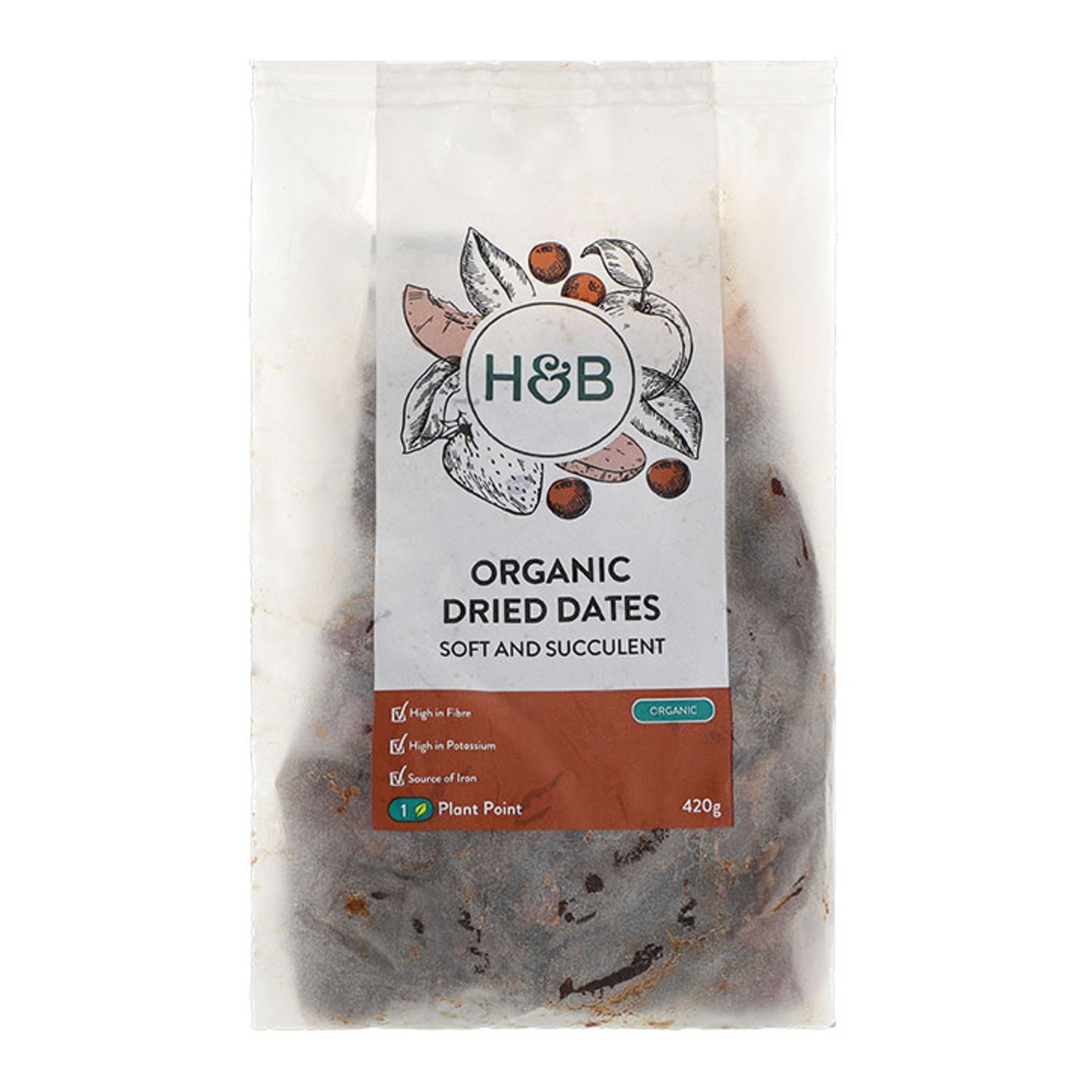 Holland & Barrett organic dates 420g, UK version