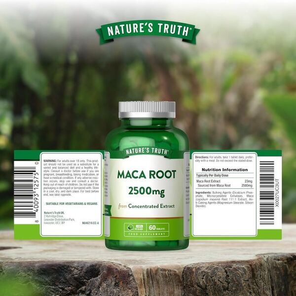 Nature's Truth Maca Root 2500mg 60 tablets - British product