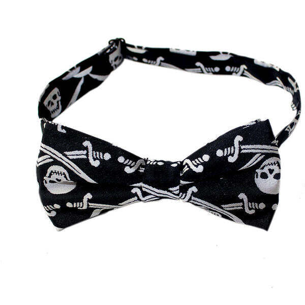 SVNX black white skull print bow tie one size - British product