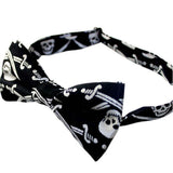 SVNX black white skull print bow tie one size - British product