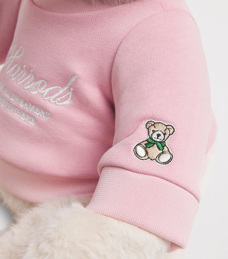 Harrods jersey bear toy with logo sweatshirt, 30cm height, UK version