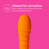 So Divine Pash Ribbed Vibrator Orange Intimate Care Boots   