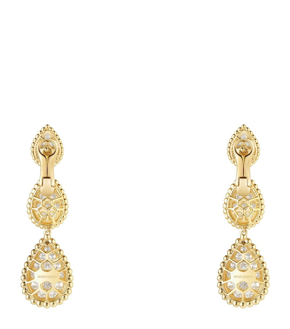 Boucheron yellow gold Serpent Bohème pendant earrings, imported from the UK