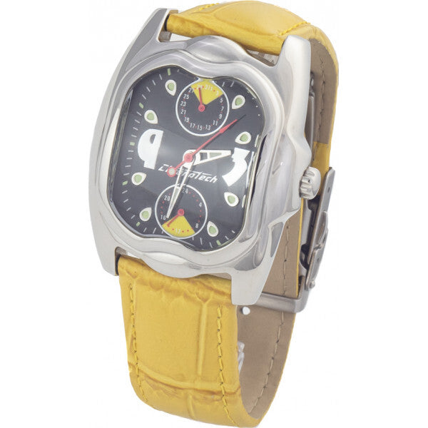 Chronotech black leather ladies watch, UK version