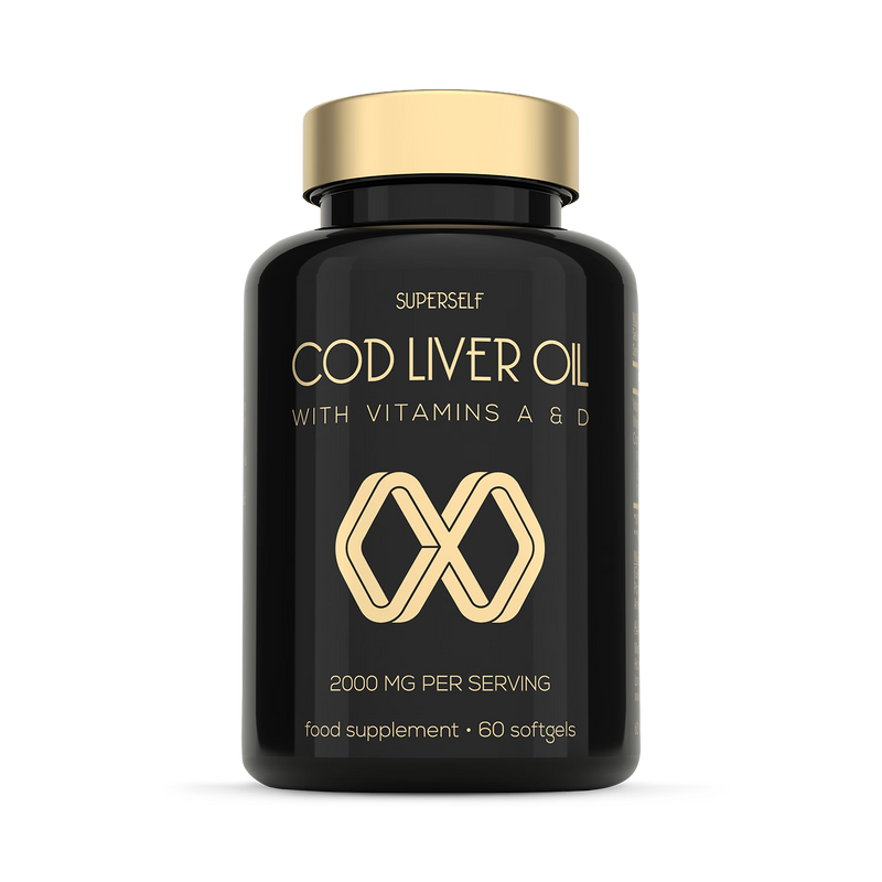 SuperSelf cod liver oil 2000mg 60 softgels - British product