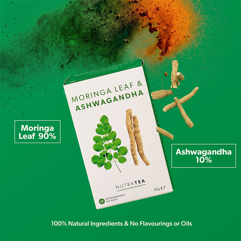 Moringa and Ashwagandha herbal tea 20 tea bags (British brand)