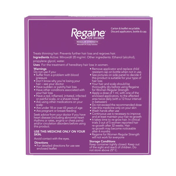 Regaine for Women Hair Re-Growth with Minoxidil 1x60 ml GOODS Superdrug   