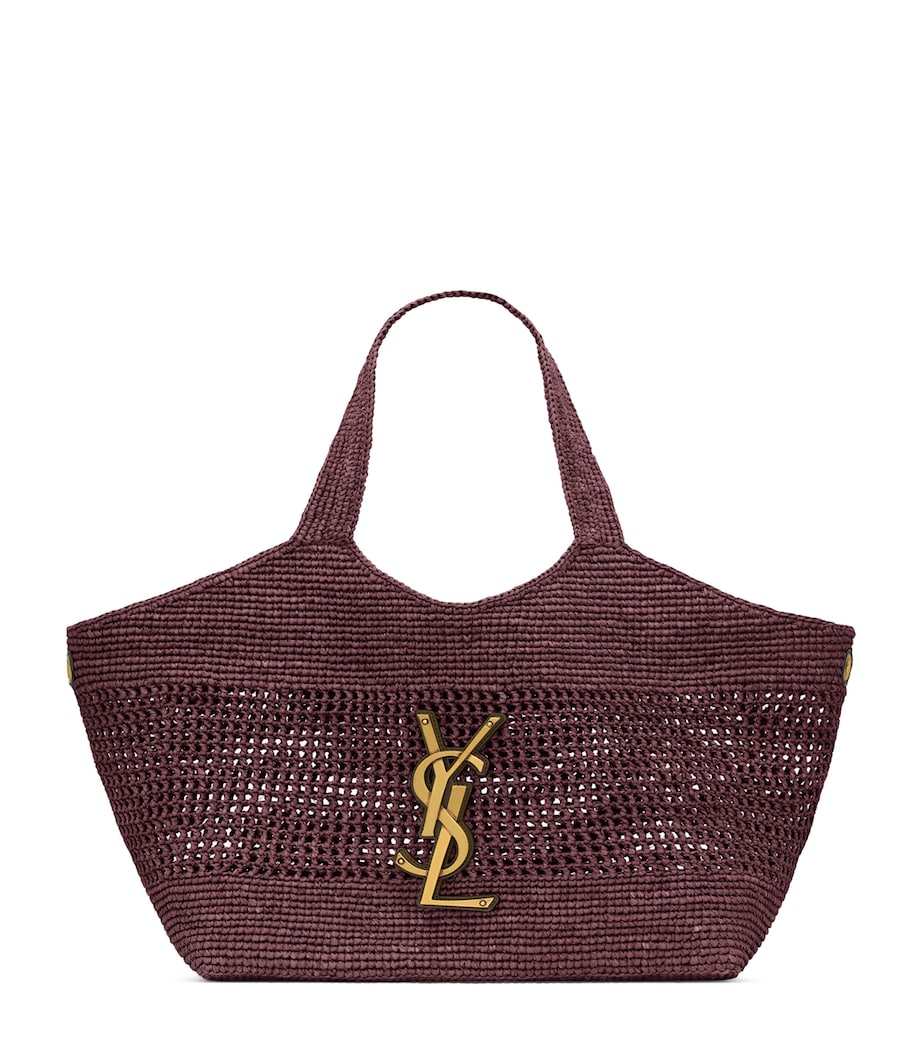 Saint Laurent Medium Icare Tote Bag raffia, imported from the UK