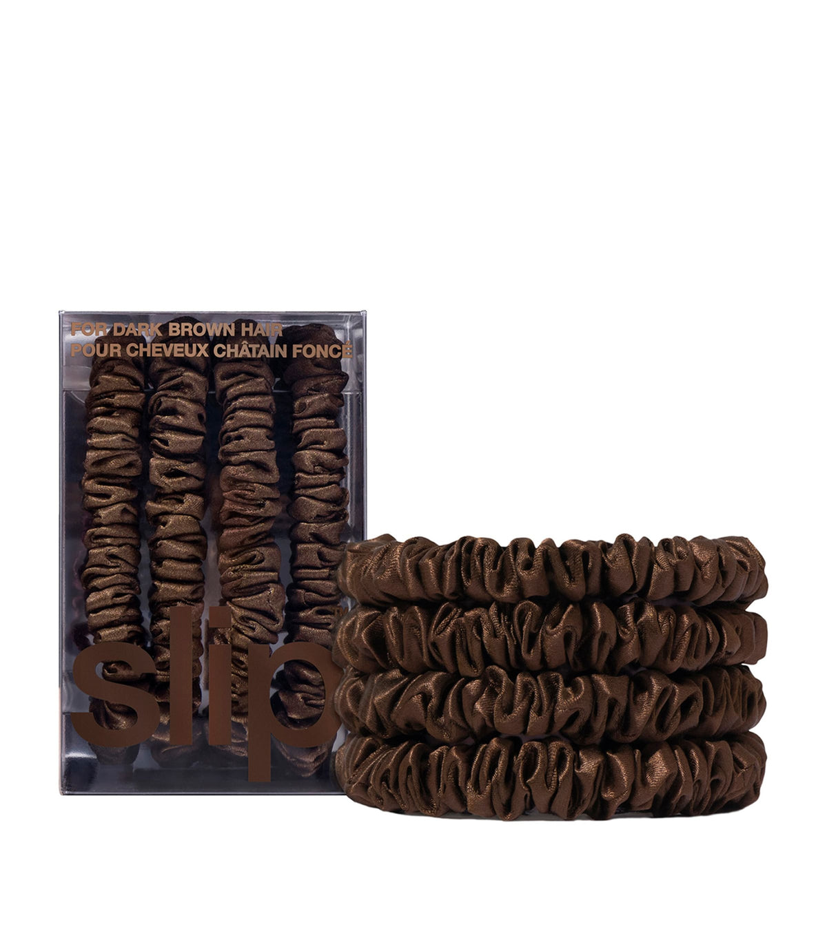 Slip pure silk skinny scrunchies set of 4 (British brand)