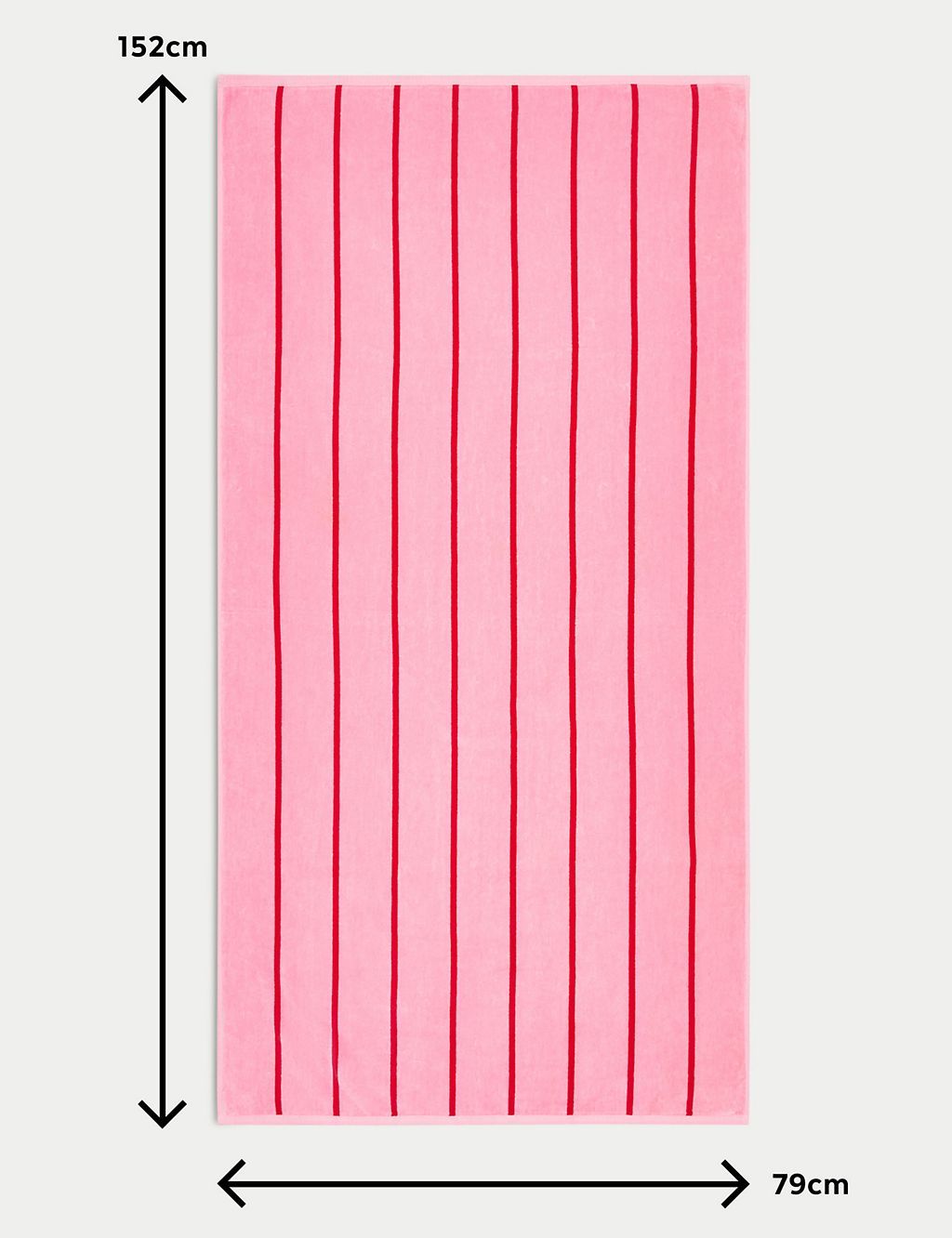 Pure Cotton Striped Beach Towel Bathroom M&S   