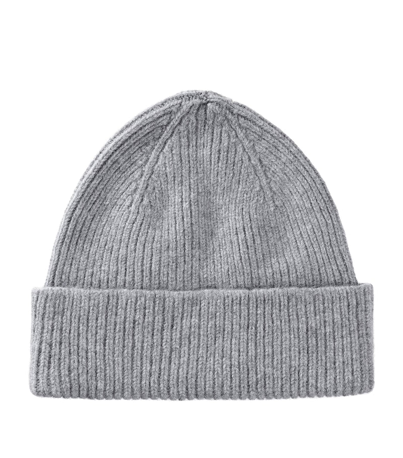 Le Bonnet lambswool ribbed beanie, imported from the UK