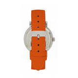 Toff London Mum Watch with orange flower dial and leather strap - British product