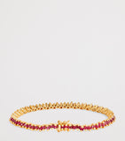 Suzanne Kalan yellow gold and ruby tennis bracelet, imported from the UK