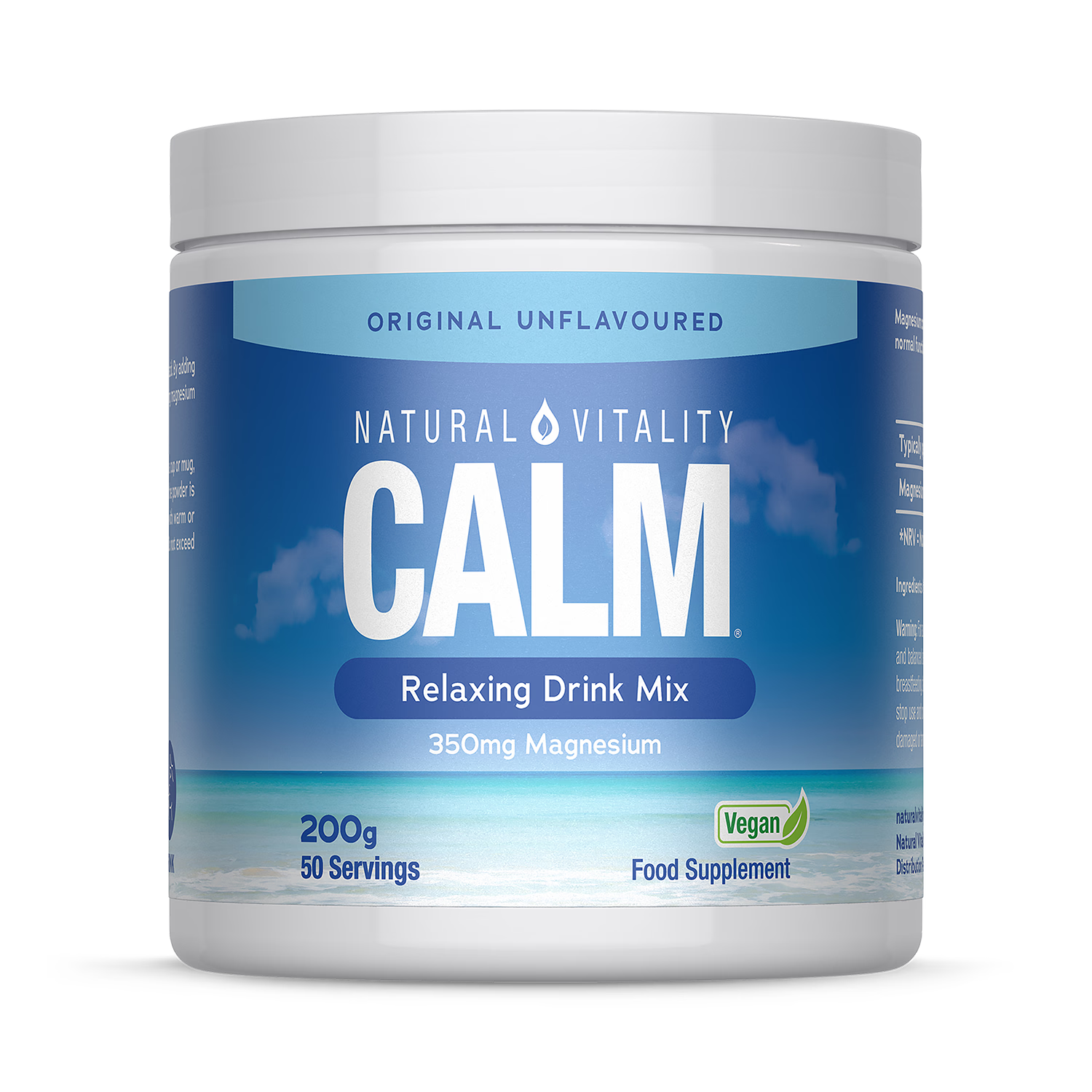 Natural Vitality Calm drink mix Original Unflavoured 200g, imported from the UK