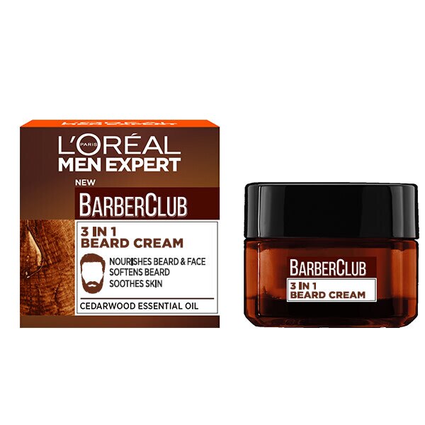 L'Oreal Paris Men Expert BarberClub 3in1 Beard Cream 50ml GOODS Superdrug   