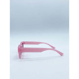 SVNX chunky square frame sunglasses in pink - British product