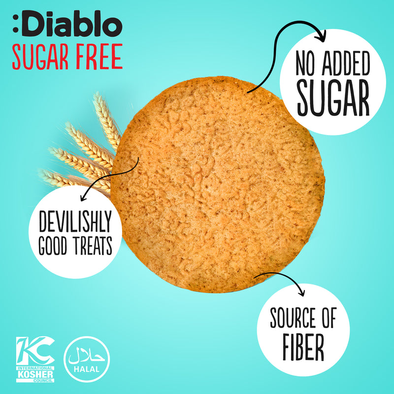 Diablo no added sugar digestive cookies 150g, imported from the UK